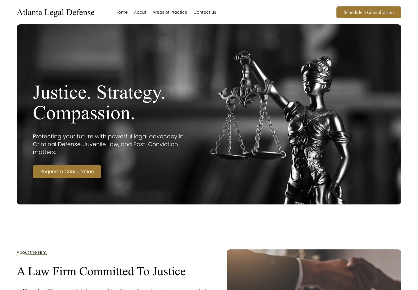Atlanta Legal Defense — website preview