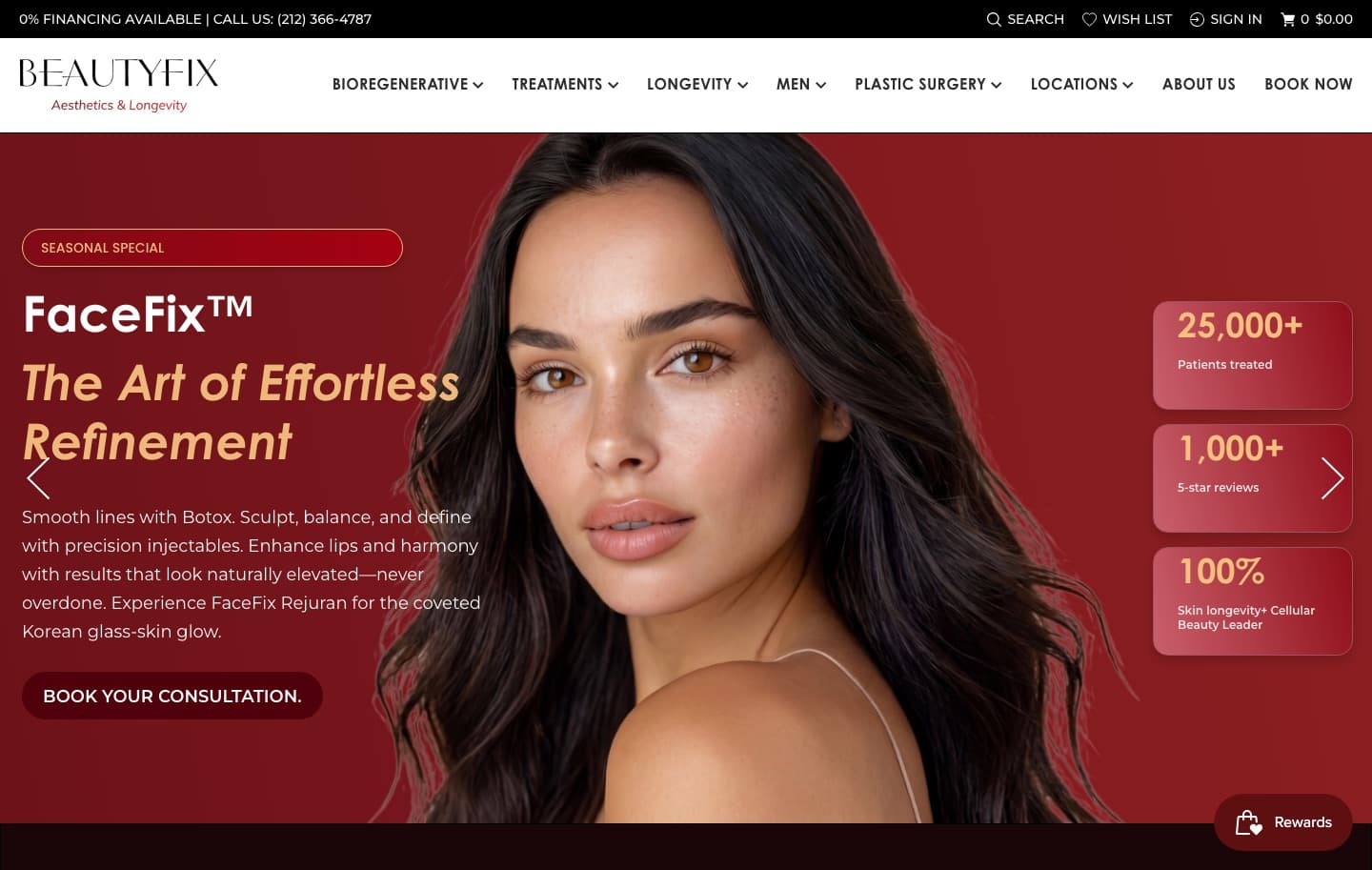BeautyFix MedSpa — website preview