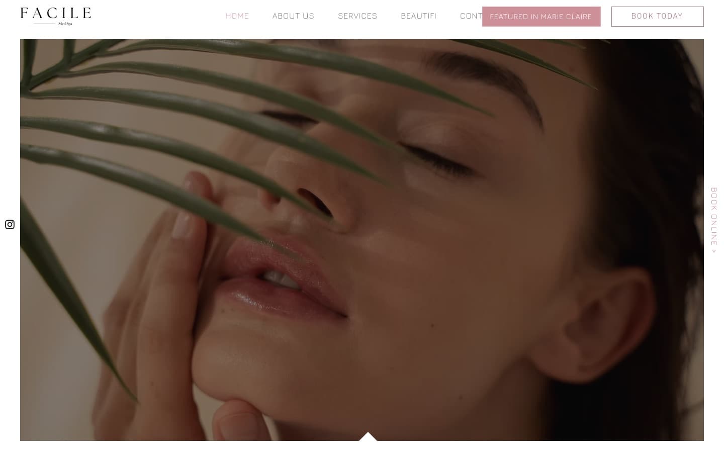 Facile Dermatology + Boutique — website preview