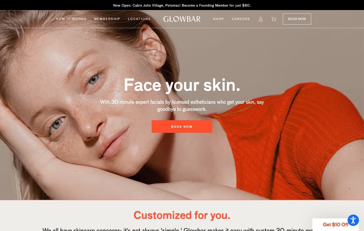 Glowbar — website preview