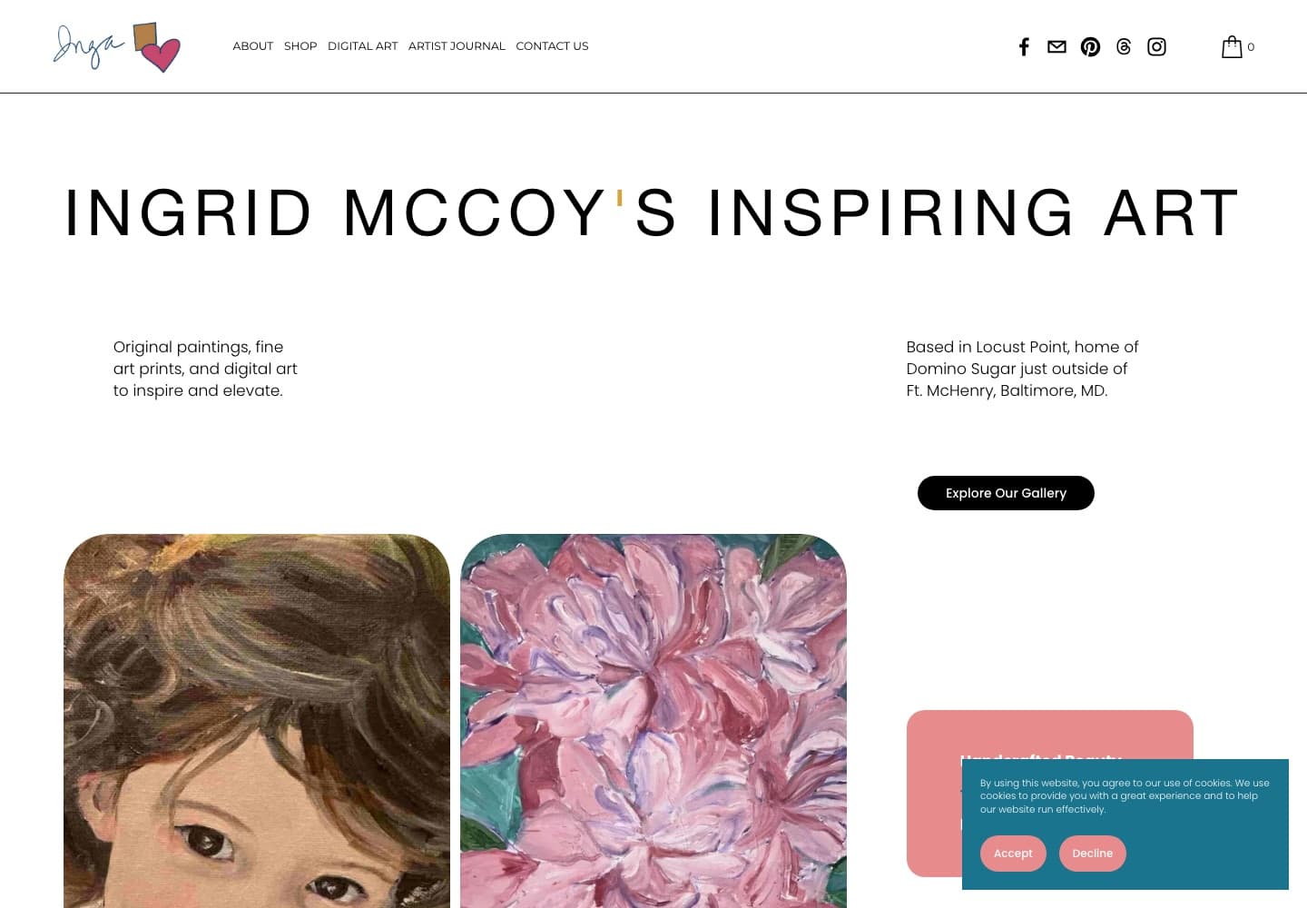 Ingrid McCoy Art — website preview