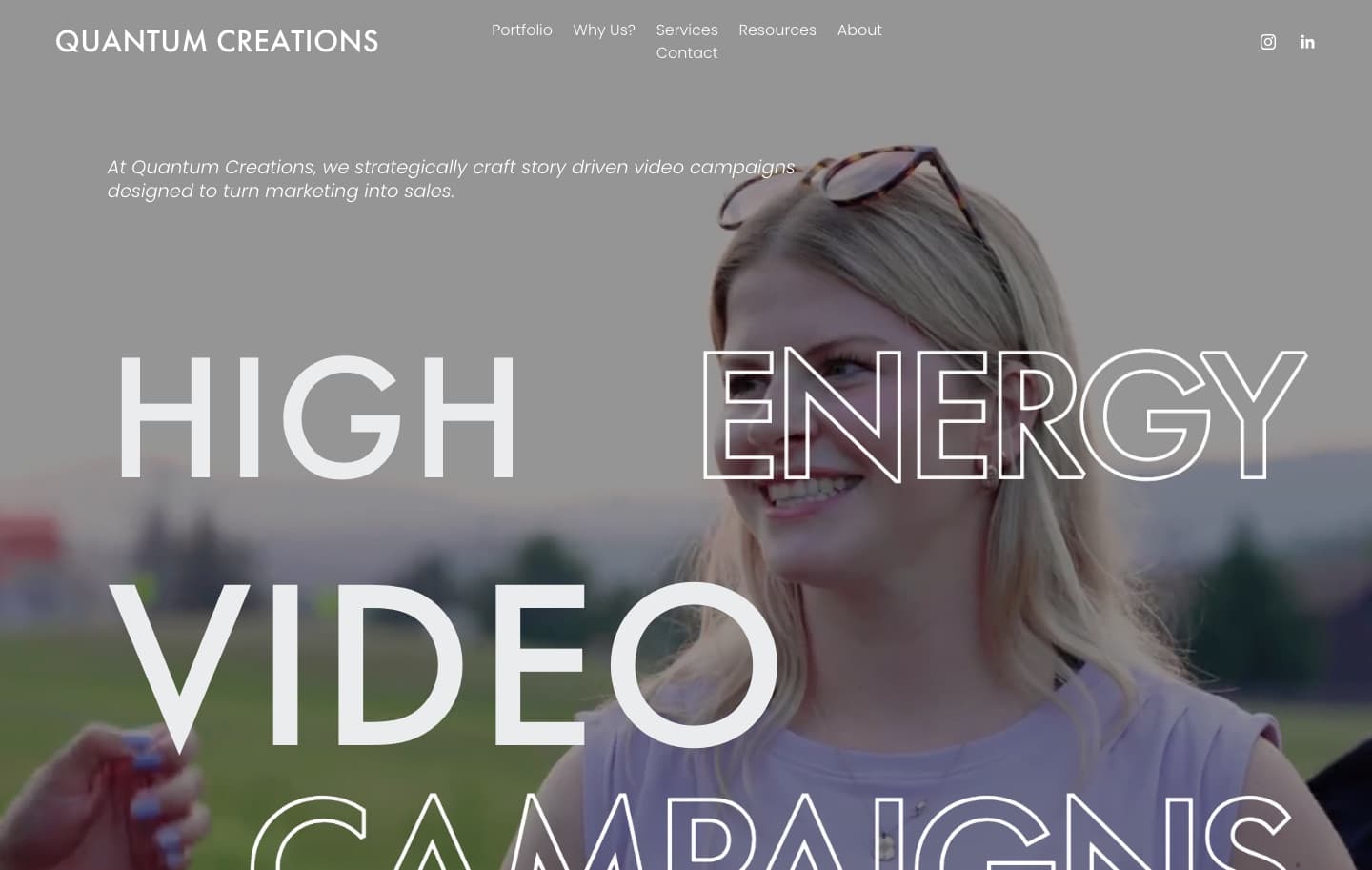 Quantum Creations — website preview