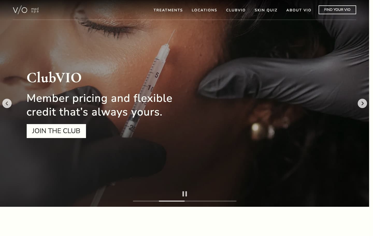 VIO Med Spa — website preview